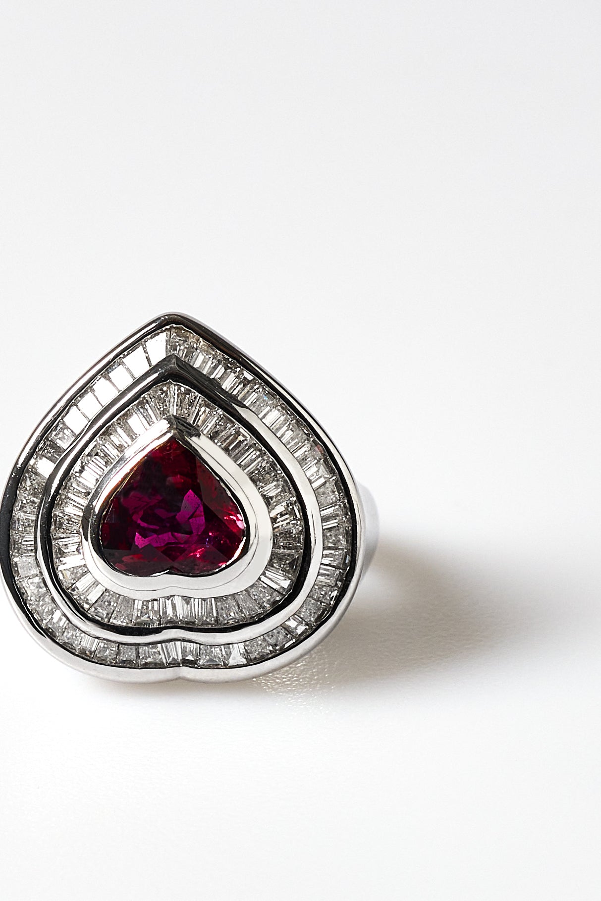 Surround Heart Ruby ring
