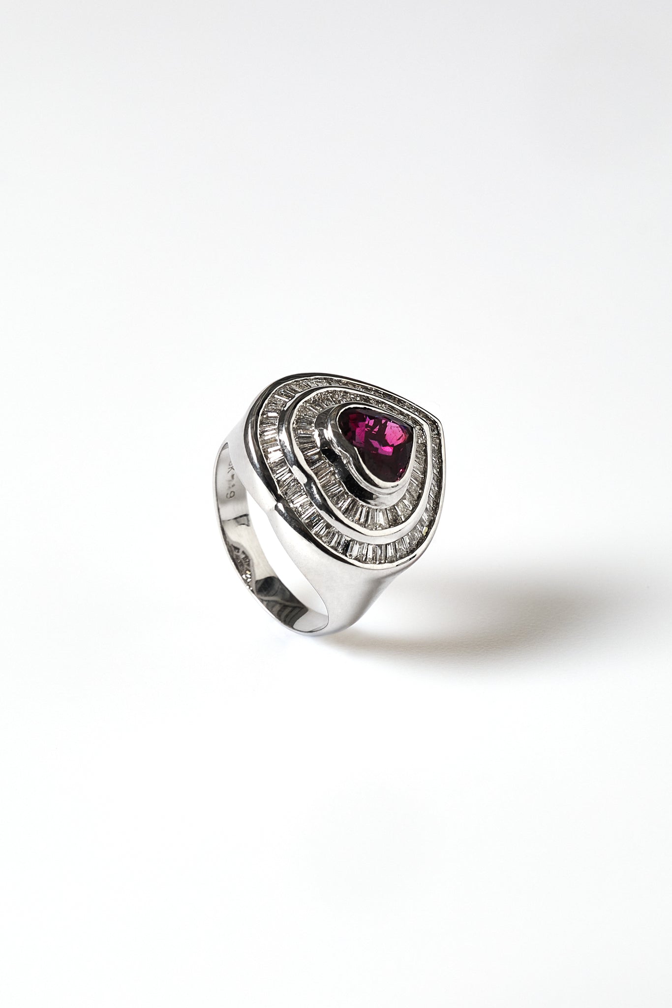 Surround Heart Ruby ring