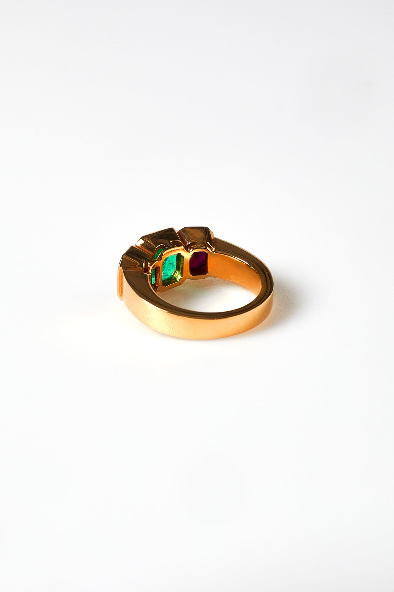 Signature Ruby and Emerald ring