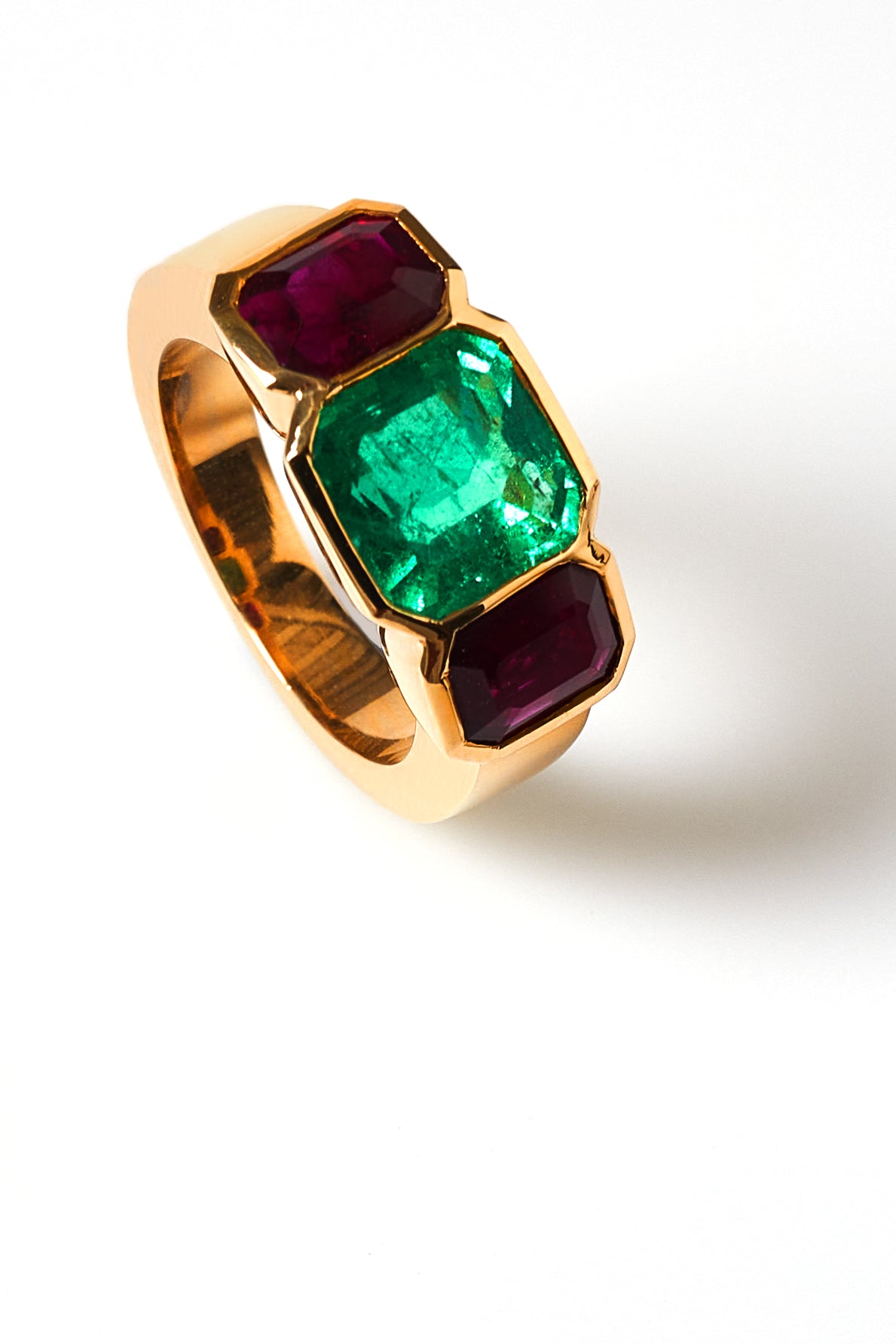 Signature Ruby and Emerald ring