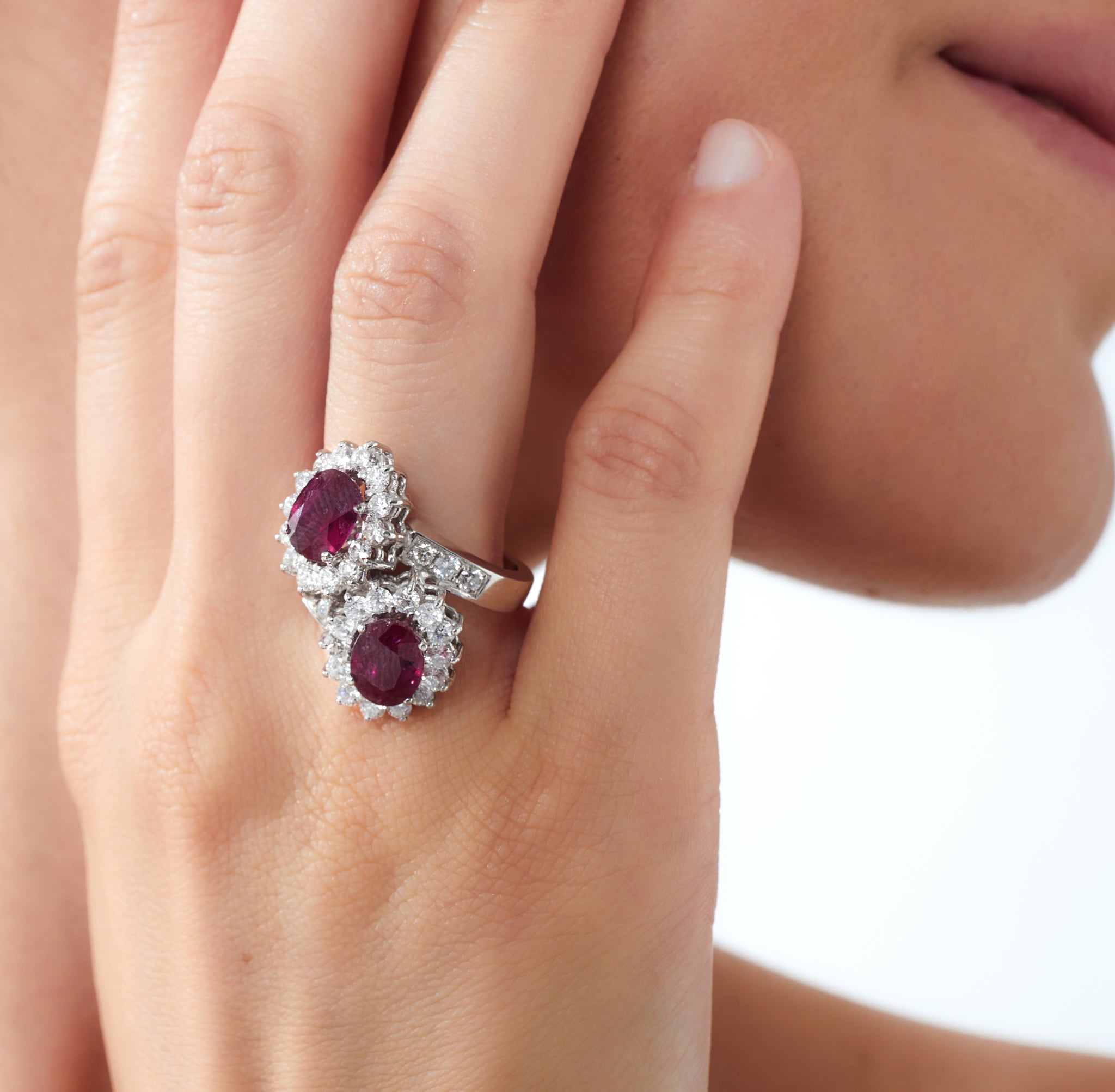 You and I Ruby Rosetta ring