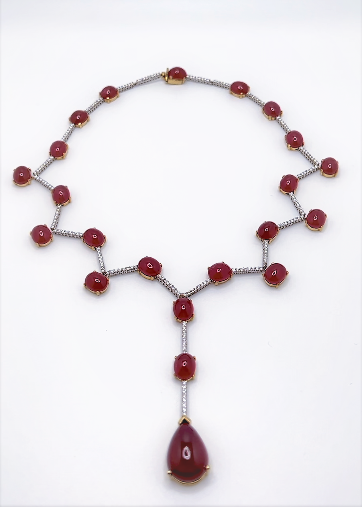 Exotic cabochon Ruby necklace